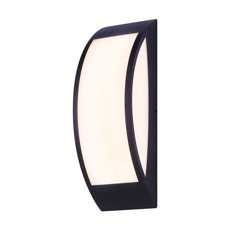 Canarm Bardo 13in LED Outdoor Wall Light | Matte Black Acrylic Shade | Entryway & Patio | 4.38 x 4.38 x 13.25 in | Model LOL530BK