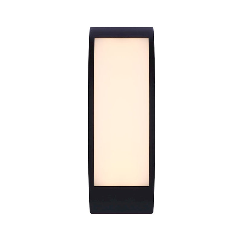 Canarm Bardo 13in LED Outdoor Wall Light | Matte Black Acrylic Shade | Entryway & Patio | 4.38 x 4.38 x 13.25 in | Model LOL530BK