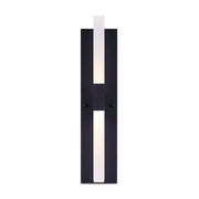 Canarm Corin 19in LED Outdoor Wall Light | Contemporary Matte Black and Acrylic Shade | Entryway & Patio | 4.75 x 4.38 x 19.25 in | Model LOL532BK