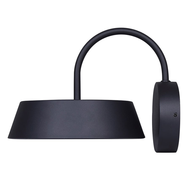 Canarm Baxley 11in 1-Light Outdoor Lantern | Modern Black Metal and Acrylic | Entryway & Garden | 11 x 9 x 8.38 in | Model LOL638BK