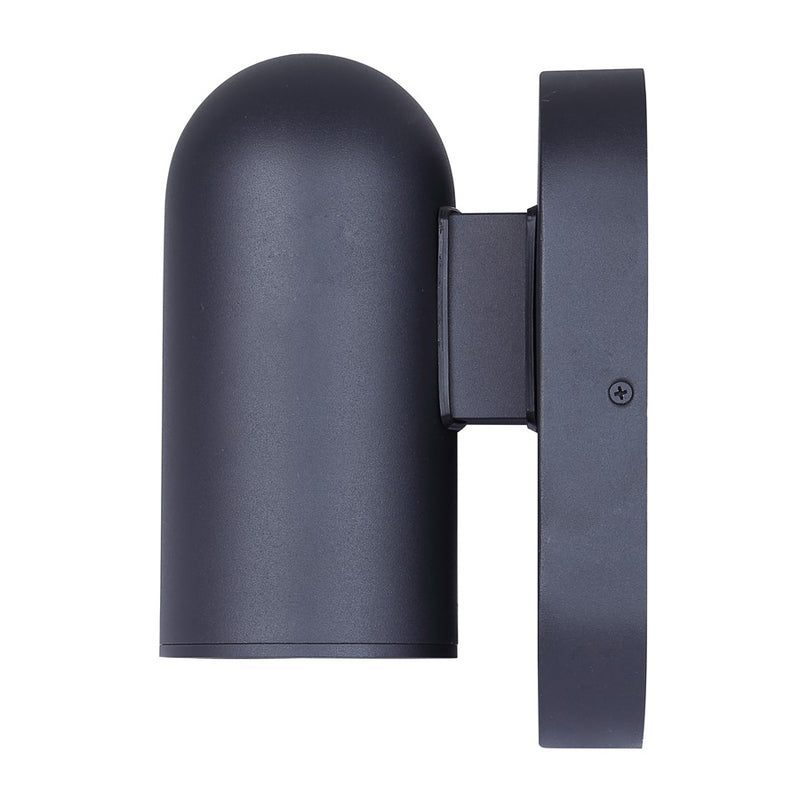 Canarm Bergen 6in 1-Light Outdoor Wall Lantern | Modern Black Metal and Frosted Glass | Entryway & Porch | 6.5 x 4.38 x 9.25 in | Model LOL645BK