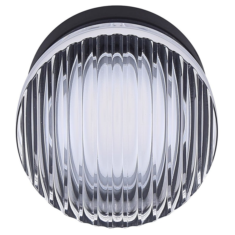 Canarm Benni 5in 1-Light Outdoor Lantern | Modern Black Metal and Acrylic | Entryway & Garden | 5.38 x 3.75 x 5.38 in | Model LOL647BK
