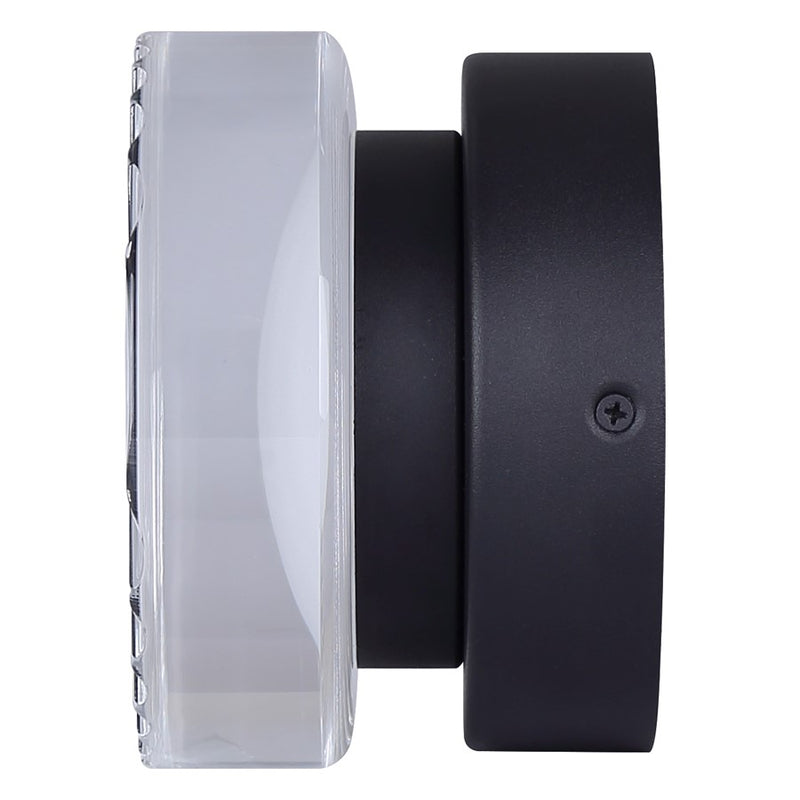 Canarm Benni 5in 1-Light Outdoor Lantern | Modern Black Metal and Acrylic | Entryway & Garden | 5.38 x 3.75 x 5.38 in | Model LOL647BK