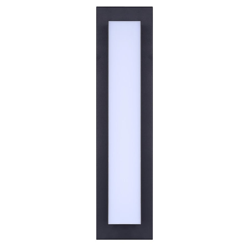 Canarm Amani 17.75in 1-Light Outdoor Wall Lantern | Sand Black Metal and Frosted Acrylic | Entryway & Patio | Model LOL648BK
