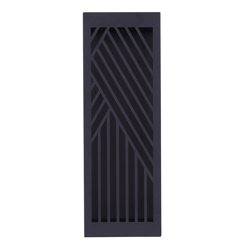 Canarm Zene 4in 1-Light LED Outdoor Wall Lantern | Sand Black and Geometric Cut-Outs | Porch & Entryway | 4 x 3 x 13 in, Wet Rated | Model LOL659BK