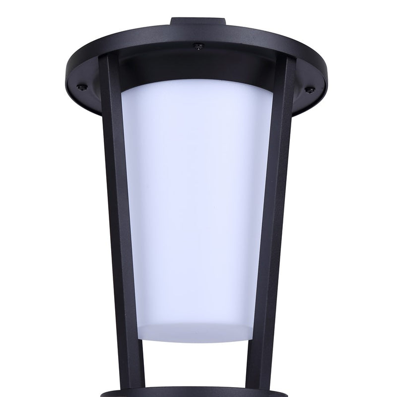 Canarm Vero 1-Light Outdoor Wall Lantern | Modern Black Metal | Entryway & Patio | 8 x 7 x 11 in | Model LOL674BK