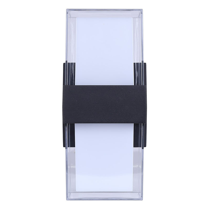 Canarm Axl 1-Light Outdoor Up & Down Wall Light | Modern Black Metal | Entryway & Patio | 4 x 4 x 9 in | Model LOL676BK