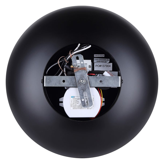 Canarm Kelvin 1 Light LED 15.75" Pendant, Matte Black/Gold