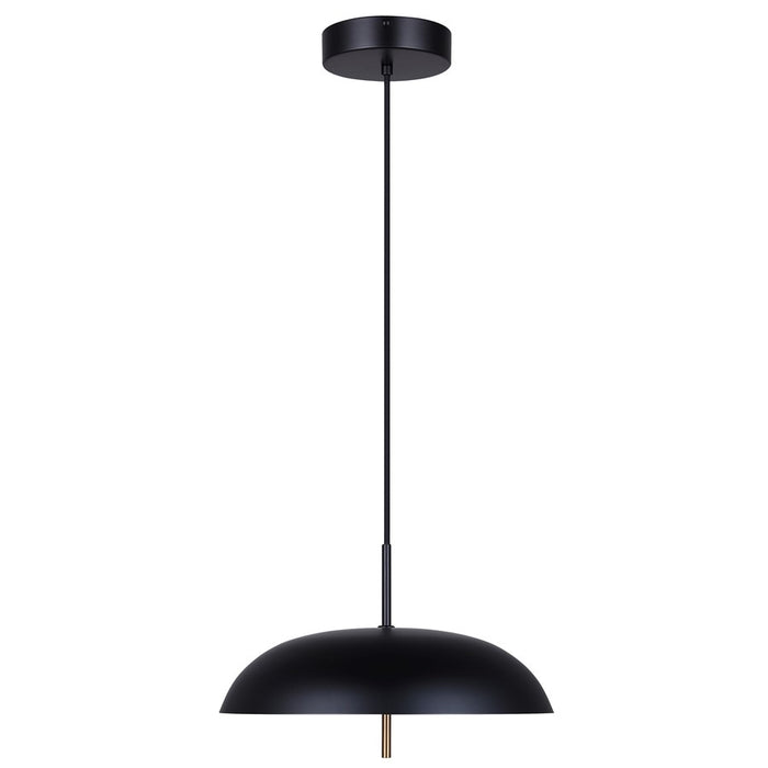 Canarm Kelvin 1 Light LED 15.75" Pendant, Matte Black/Gold