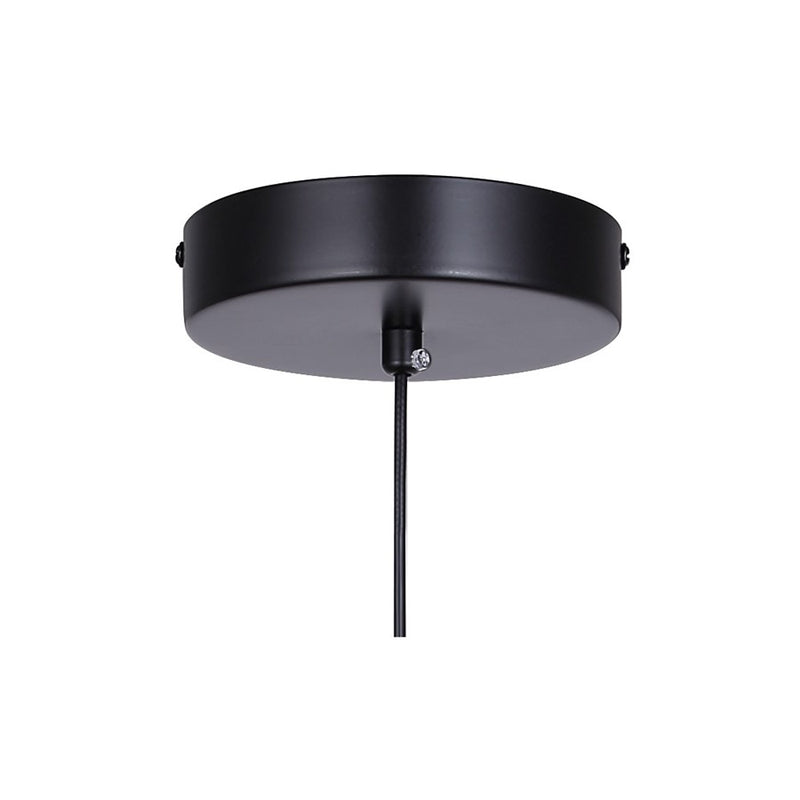 Canarm Melody 5in 1-Light LED Pendant | Matte Black and Clear Bubble Glass Shade | Kitchen Island & Dining Room | 5 x 5 x 19 in | Model LPL316A01BK