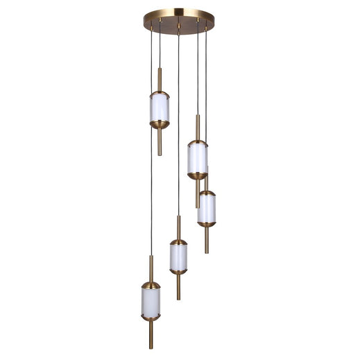 Canarm Lavene 5 Light LED 14.63" Pendant, Gold