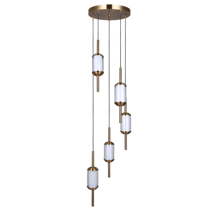Canarm Lavene 5 Light LED 14.63" Pendant, Gold