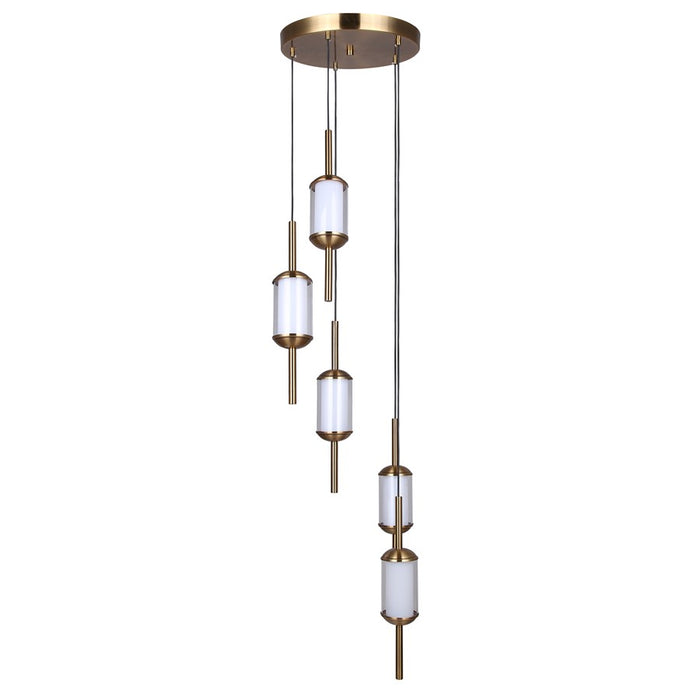 Canarm Lavene 5 Light LED 14.63" Pendant, Gold