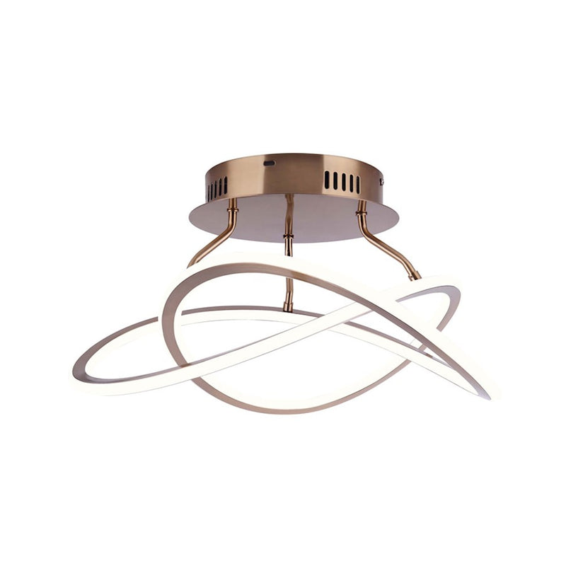 Canarm Zola 21in LED Semi-Flush Mount | Gold Metal & Acrylic | Bedroom & Dining Room | 2500 Lumens, Dimmable, 3000K | Model LSF155A21GD