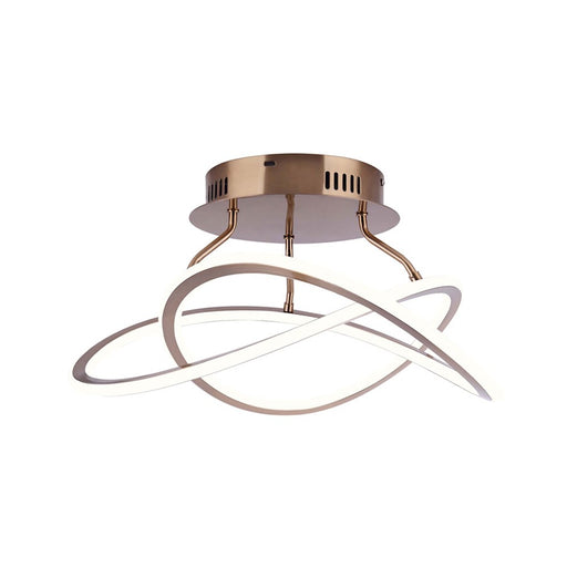 Canarm Zola 21in LED Semi-Flush Mount | Gold Metal & Acrylic | Bedroom & Dining Room | 2500 Lumens, Dimmable, 3000K | Model LSF155A21GD
