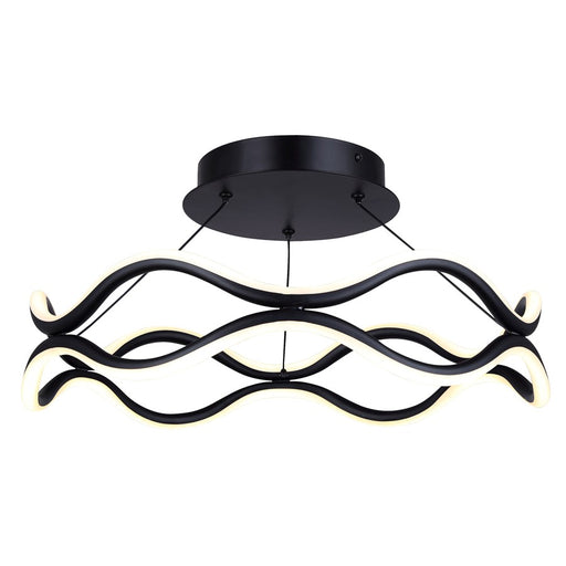 Canarm Castra 3 Light 16.88" Semi Flush Mount, Black - LSF280A17BK