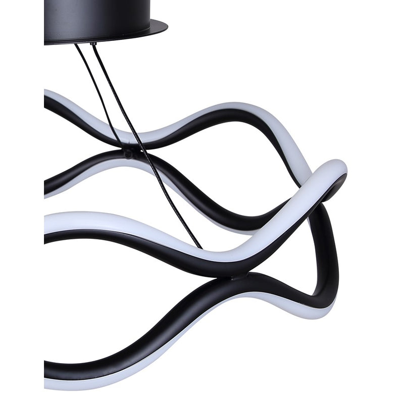 Canarm Castra 3 Light 16.88" Semi Flush Mount, Black