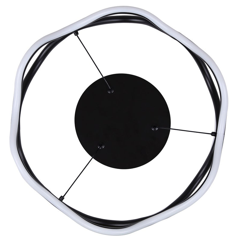Canarm Castra 17in 3-Light Semi Flush Mount | Modern Matte Black Metal | Dining Room & Living Room | 16.88 x 16.88 x 8.5 in | Model LSF280A17BK