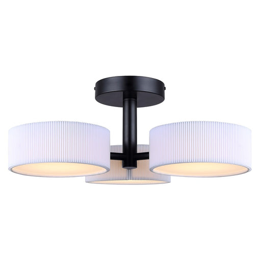 Canarm Carmynn 3 Light LED 21" Semi Flush Mount, Black - LSF288A03BK