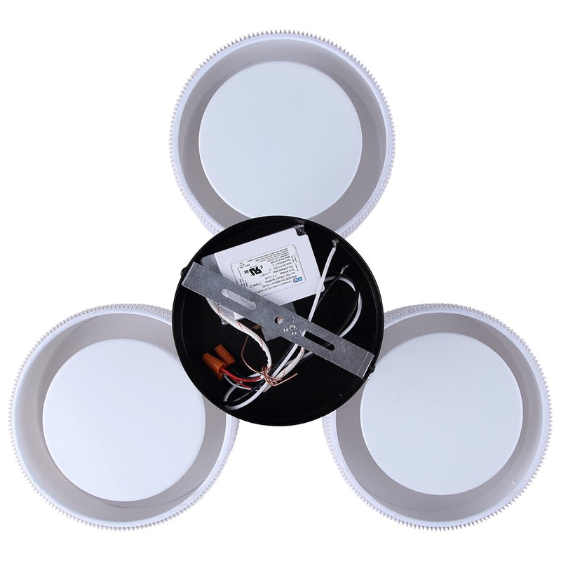 Canarm Carmynn 3 Light LED 21" Semi Flush Mount, Black
