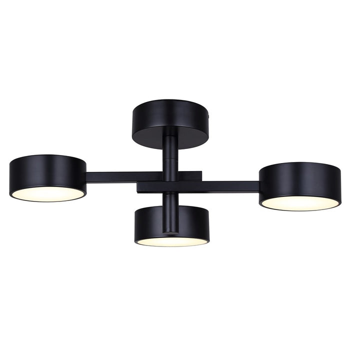 Canarm Montgomery 3 Light LED 24.25" Semi Flush Mount, Black - LSF315A03BK