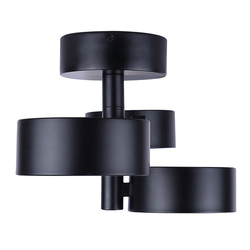 Canarm Montgomery 3 Light LED 24.25" Semi Flush Mount, Black