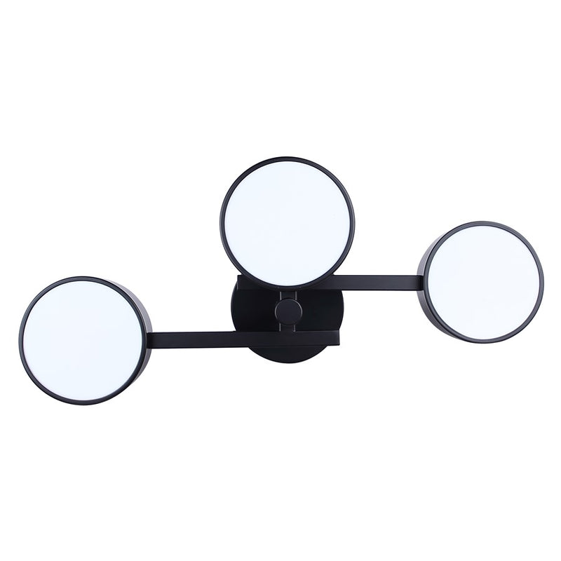 Canarm Montgomery 24in 3-Light Semi Flush Mount | Modern Matte Black Steel | Living Room & Dining Room | 24.25 x 10.75 x 9.375 in | Model LSF315A03BK