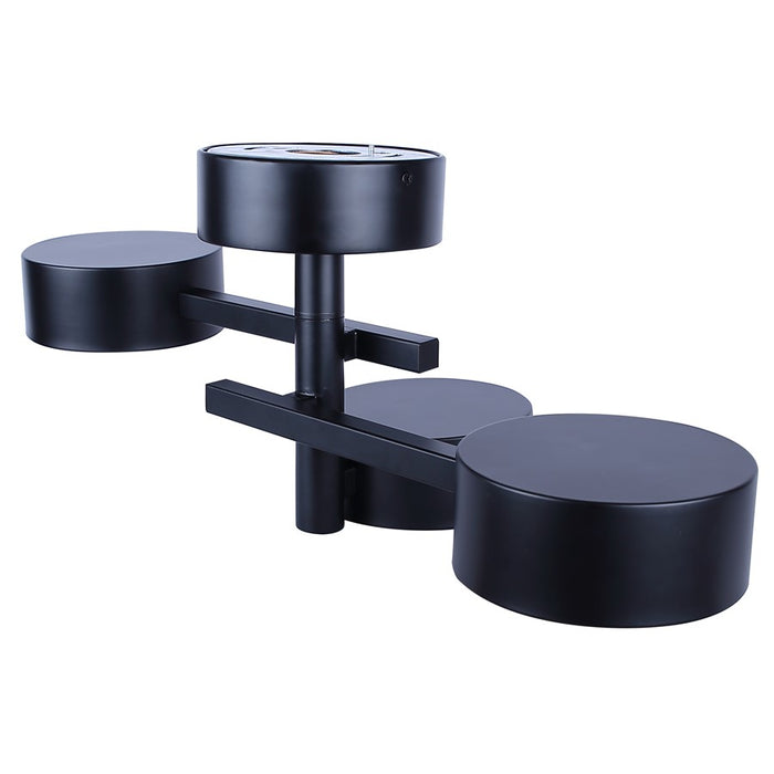 Canarm Montgomery 3 Light LED 24.25" Semi Flush Mount, Black