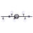 Canarm Poppy 7 Light Track Lighting, Black/Opal