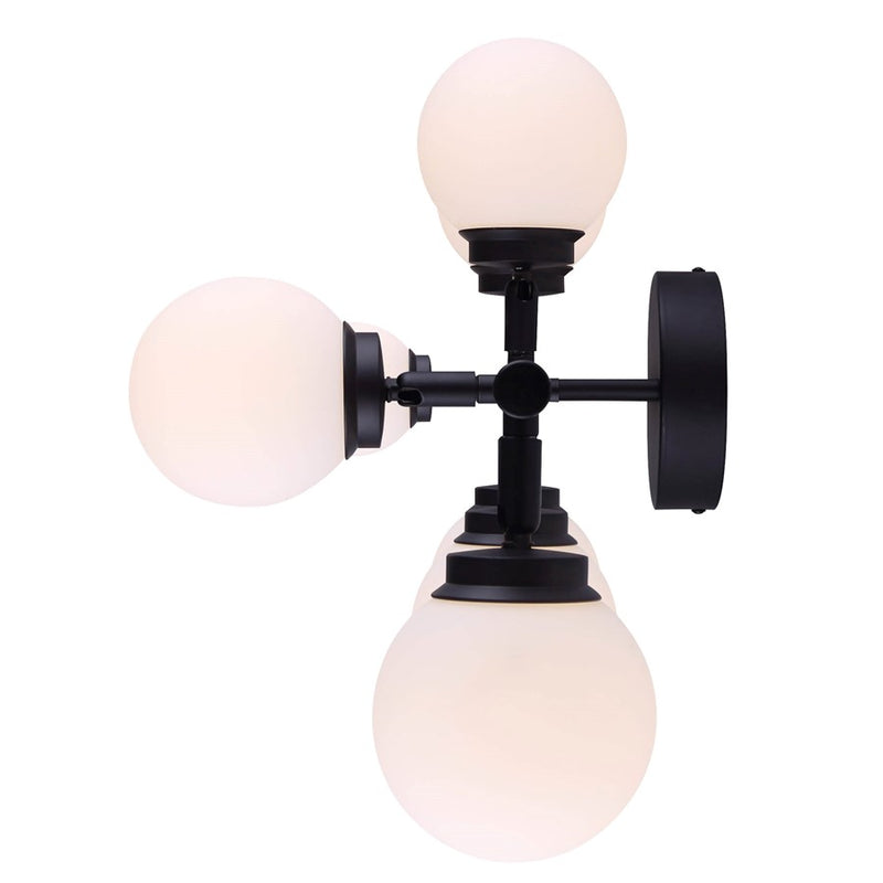 Canarm Poppy 7 Light Track Lighting, Black/Opal