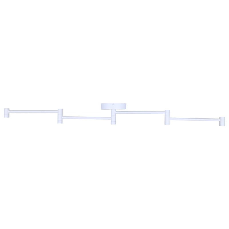 Canarm Axa 44in 4-Light LED Track Light | Modern White Metal and Acrylic | Living Room, Kitchen & Workspace | Model LT295A05WH