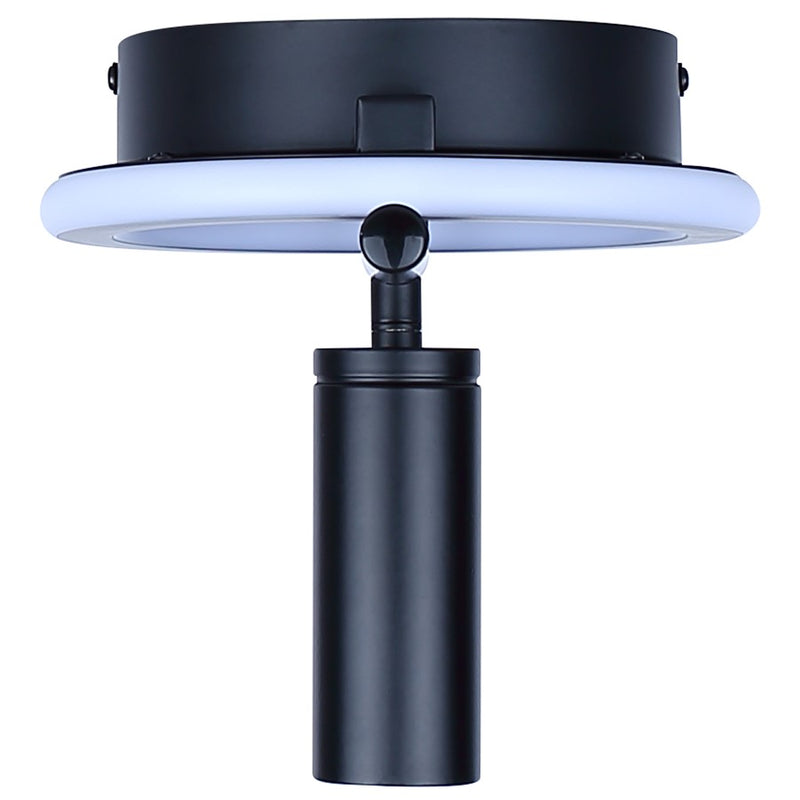 Canarm Denver 14in 2-Light LED Track Light | Modern Matte Black Steel and Aluminum | Living Room, Bedroom & Kitchen | Model LT314A02BK
