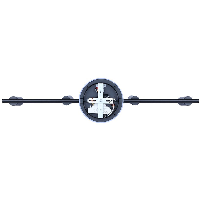 Canarm Denver 33in 4-Light LED Track Light | Matte Black Steel and Aluminum | Kitchen & Living Room | 33.25 x 7.5 x 7.5 in | Model LT314A04BK