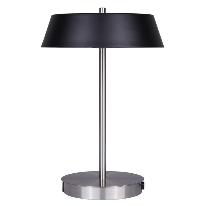 Canarm Jessa 1 Light 14" Table Lamp, Brushed Nickel