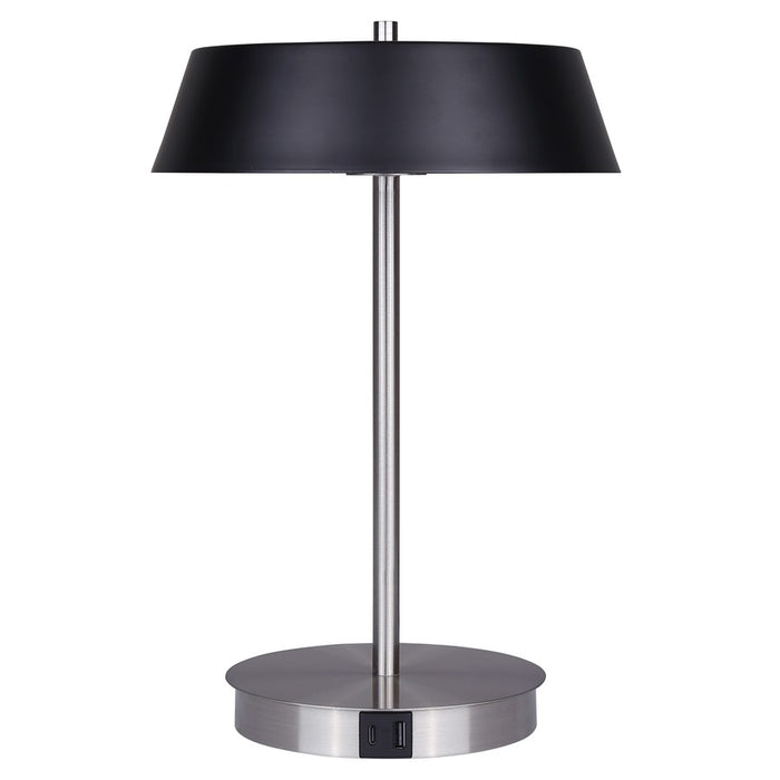Canarm Jessa 1 Light 14" Table Lamp, Brushed Nickel