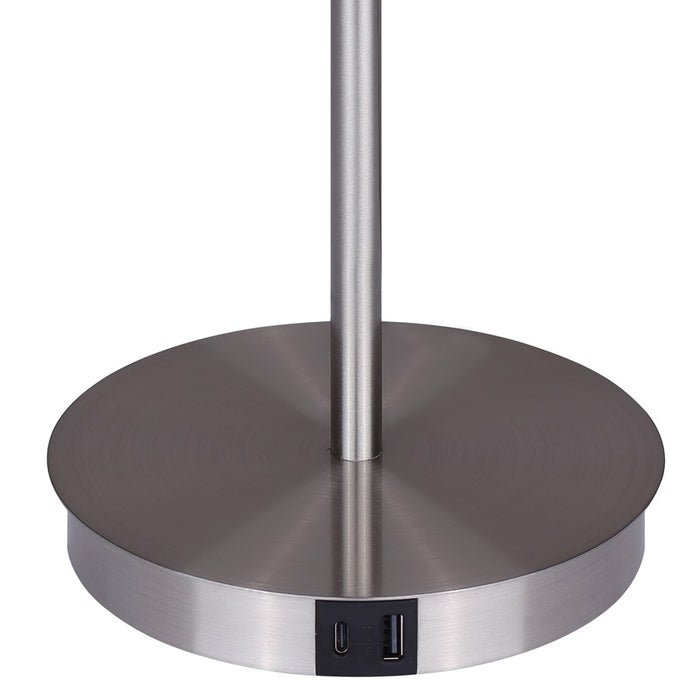Canarm Jessa 1 Light 14" Table Lamp, Brushed Nickel