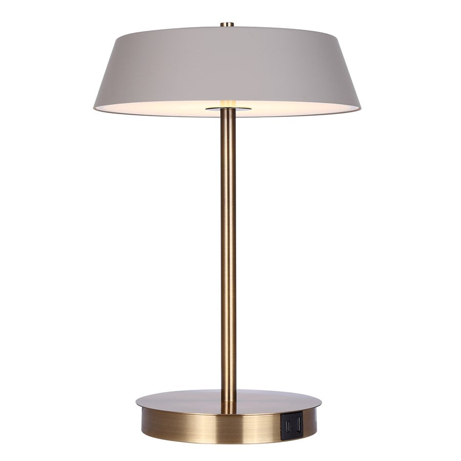 Canarm Jessa 1 Light LED 14" Table Lamp, Gold - LTL263A14GDG