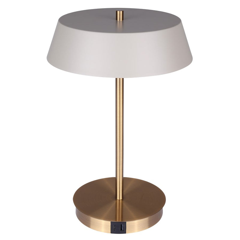 Canarm Jessa 1 Light LED 14" Table Lamp, Gold