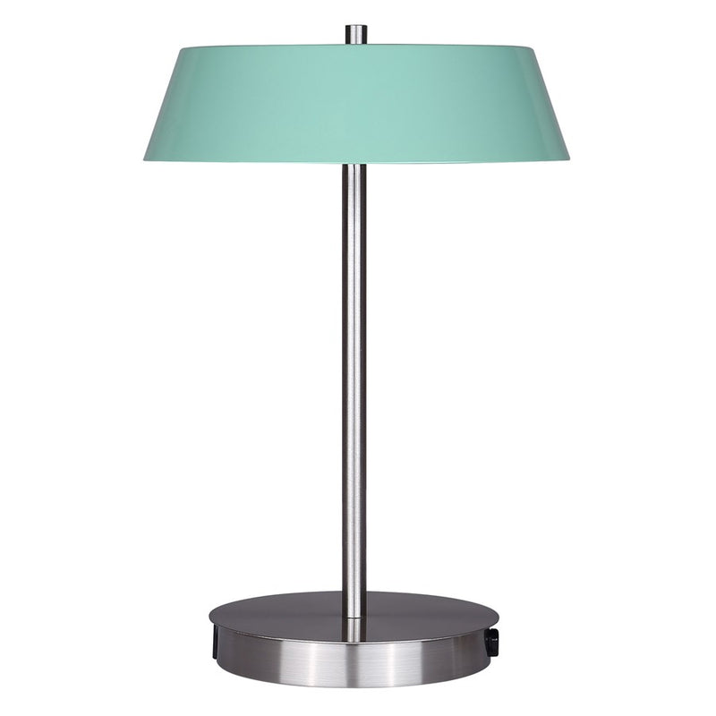 Canarm Jessa 1 Light LED 14" Table Lamp, Brushed Nickel
