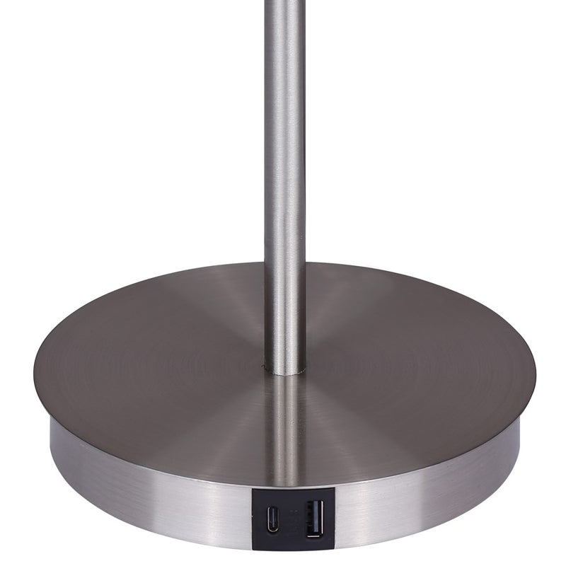 Canarm Jessa 1 Light LED 14" Table Lamp, Brushed Nickel