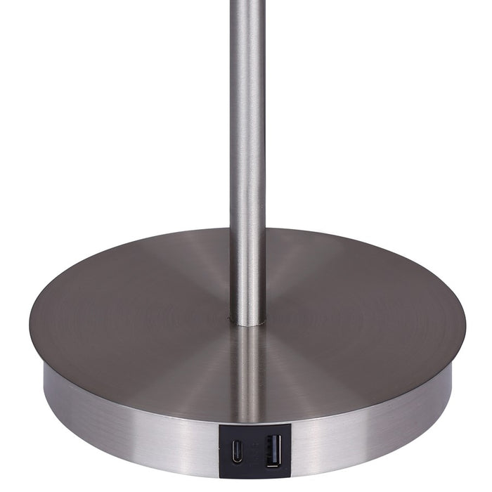 Canarm Jessa 1 Light LED 14" Table Lamp, Brushed Nickel