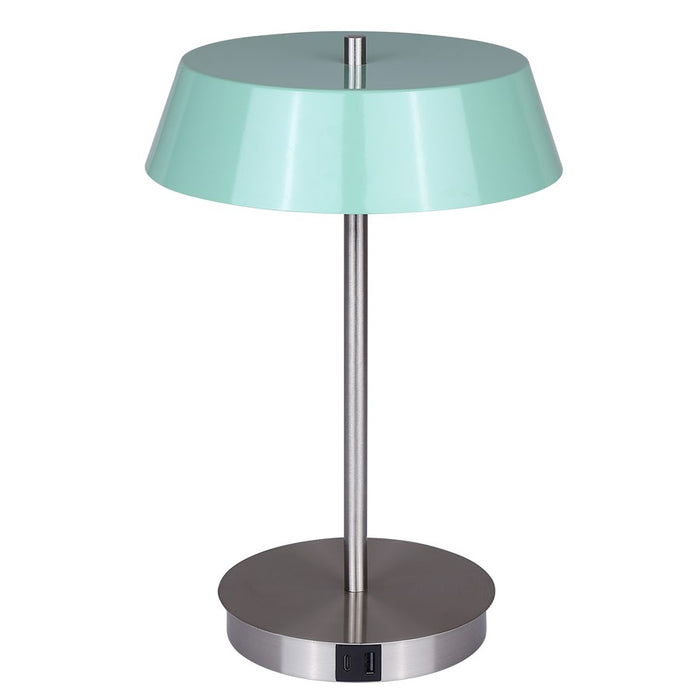 Canarm Jessa 1 Light LED 14" Table Lamp, Brushed Nickel
