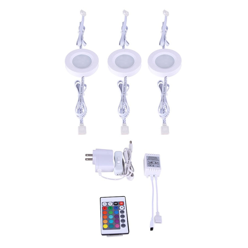 Canarm LUL-14-3-RGB-WH 3-Light RGB LED Undercabinet Light | White | Kitchen & Entertainment Accent Lighting | 10 x 4 x 4 in | Model LUL-14-3-RGB-WH