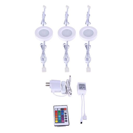 Canarm LUL-14-3-RGB-WH 3-Light RGB LED Undercabinet Light | White | Kitchen & Entertainment Accent Lighting | 10 x 4 x 4 in | Model LUL-14-3-RGB-WH
