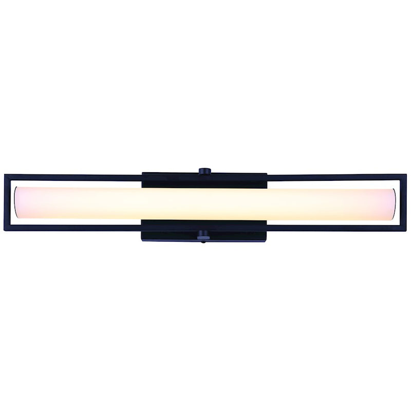 Canarm Jori 24.5in LED Vanity Light | Modern Black Finish | Bathroom & Powder Room | 24 x 3 x 4 in | Model LVL182A25BK