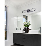Canarm Ola 26in LED Vanity Light | Matte Black Minimalist Bath Bar | Bathroom & Powder Room | 26 x 3 x 6 in | Model LVL213A26BK