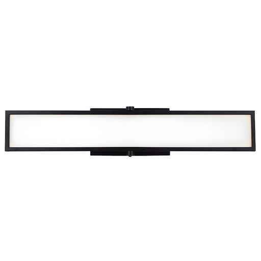 Canarm Pax 24in LED Vanity Light | Matte Black and Flat Opal Glass | Bathroom & Powder Room | 24 x 3 x 5 in | Model LVL229A24BK