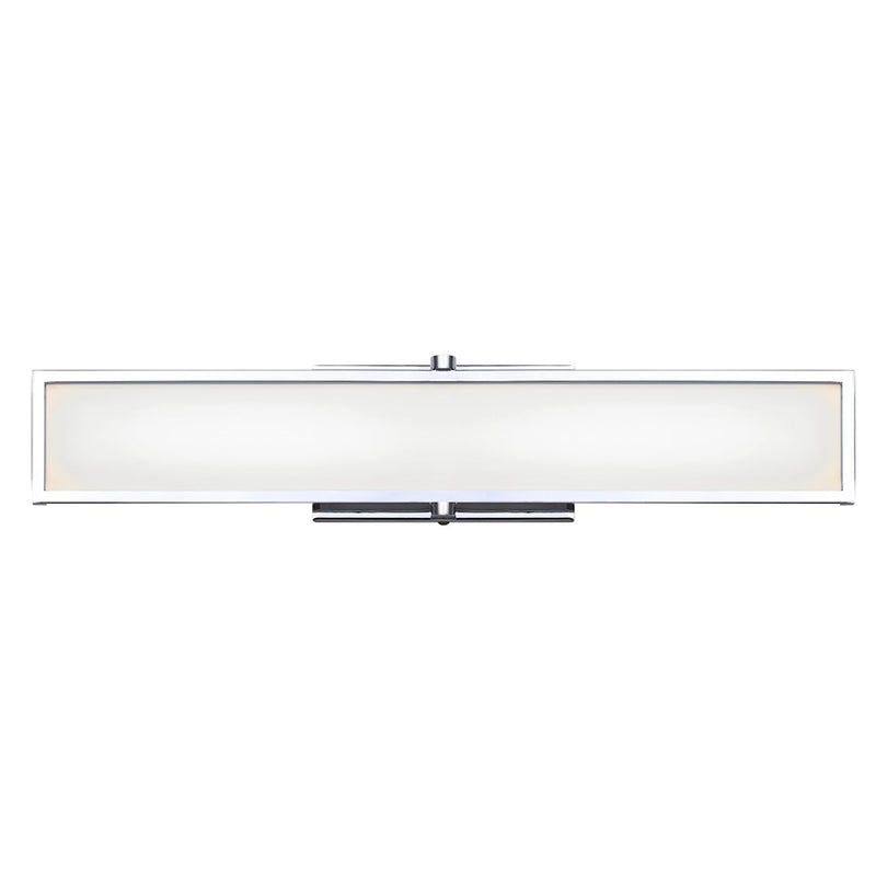 Canarm Pax 24in LED Vanity Light | Chrome and Flat Opal Glass | Bathroom & Powder Room | 24 x 3 x 5 in | Model LVL229A24CH