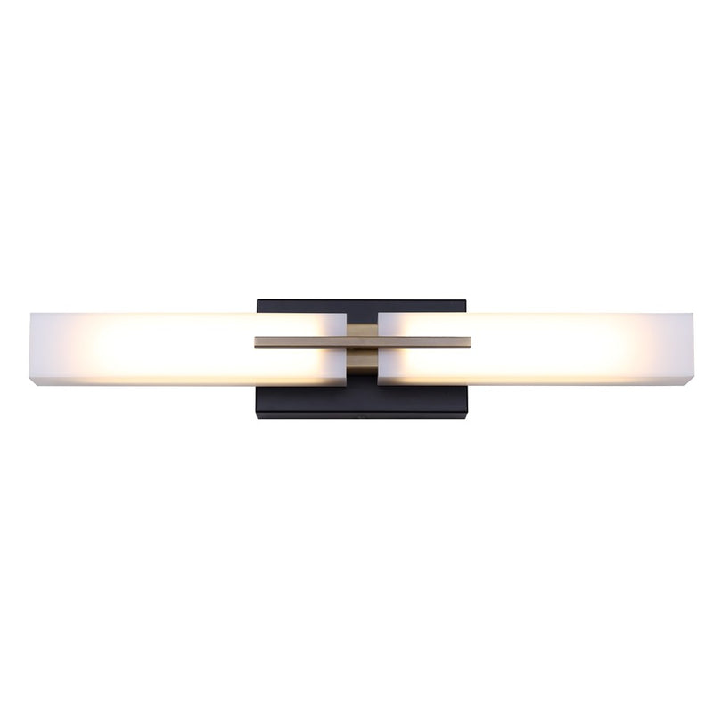 Canarm Hazel 2 Light 24" Vanity, Matte Black/Gold