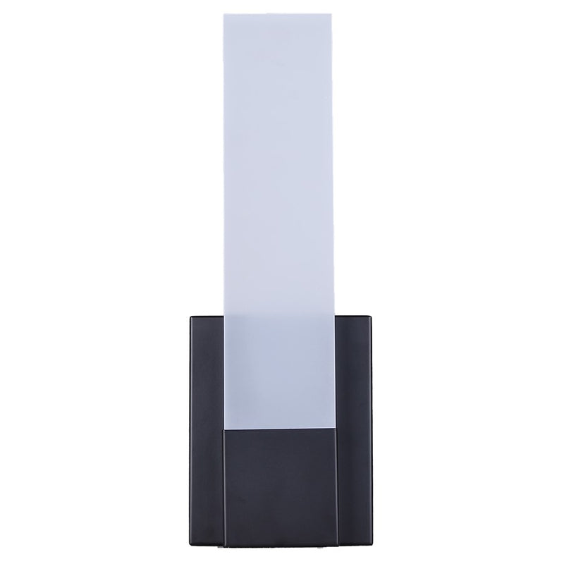Canarm Farrow 4.75in 1-Light LED Wall Sconce | Modern Matte Black Metal | Bathroom & Hallway Accent | 4.75 x 2.75 x 13.63 in | Model LVL291A01BK